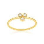 Bague plaqué or jaune et zirconias - vue 1