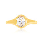 Bague plaqué or jaune et zirconias - vue 3
