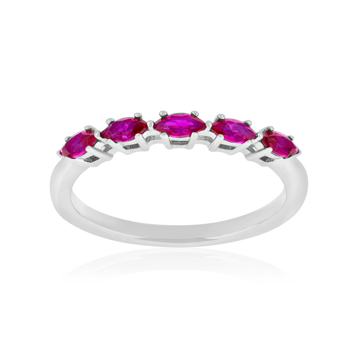 Bague argent 925 pierres synthétiques roses