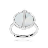 Bague argent 925 nacres et zirconias