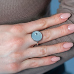 Bague argent 925 nacres étoile - vue porté 1