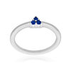 Bague argent 925 pierres imitation bleues - vue V1