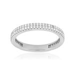 Bague argent 925 et zirconias - vue 1