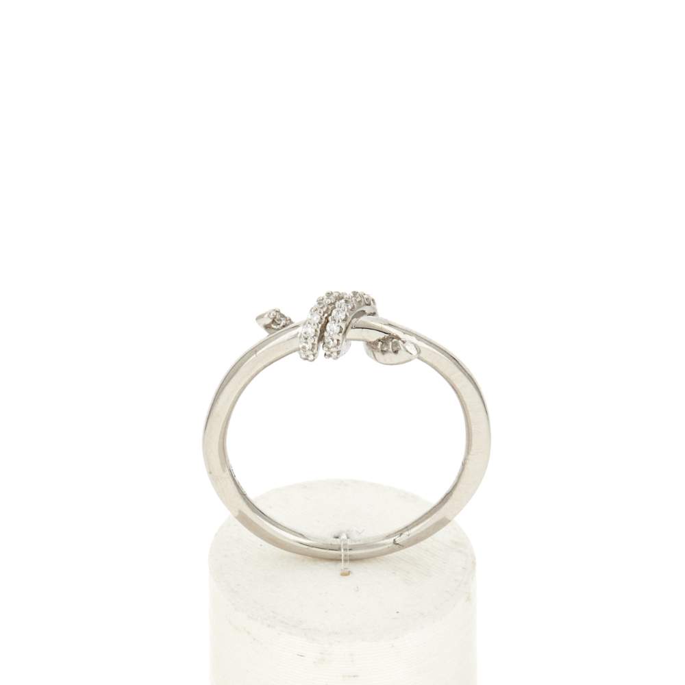 Bague argent 925 et zirconias - vue 1