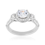 Bague argent 925 et zirconias - vue 1