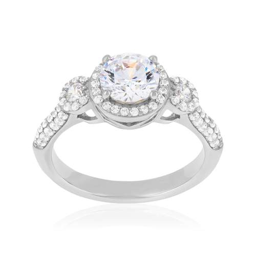 925 zilver en zirkonia ring