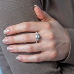 Bague argent 925 et zirconias - vue porté 1