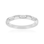 Bague argent 925 et zirconias - vue 1