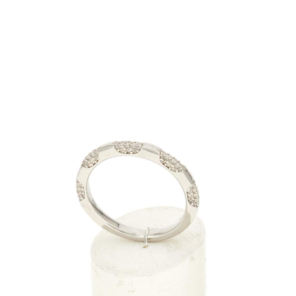 Bague argent 925 et zirconias - vue 2