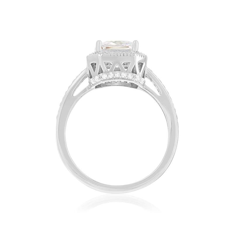 Bague argent 925 et zirconias - vue 2