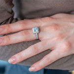 Bague argent 925 et zirconias - vue porté 1