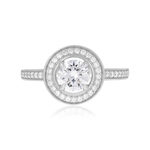 Bague argent 925 et zirconias - vue 3