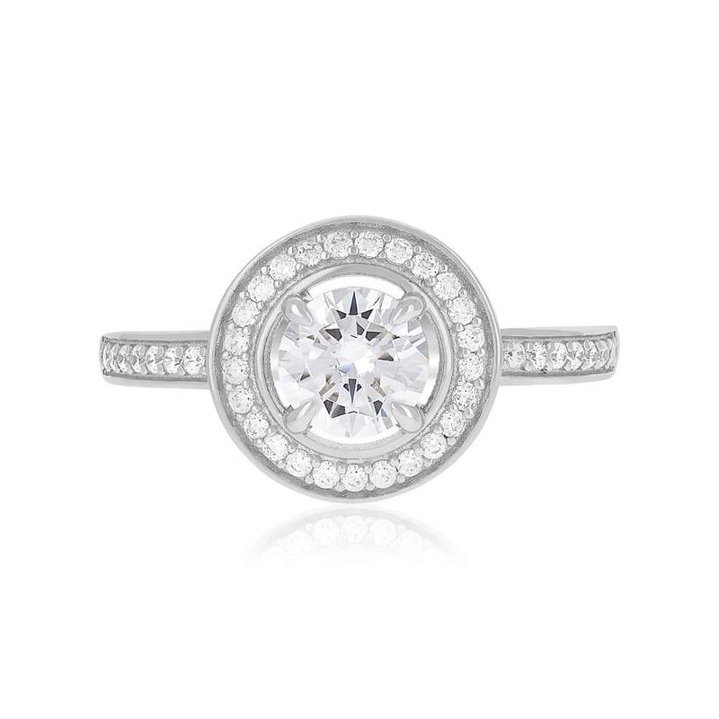 Bague argent 925 et zirconias - vue 3