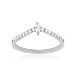 Bague argent 925 et zirconias - vue 1