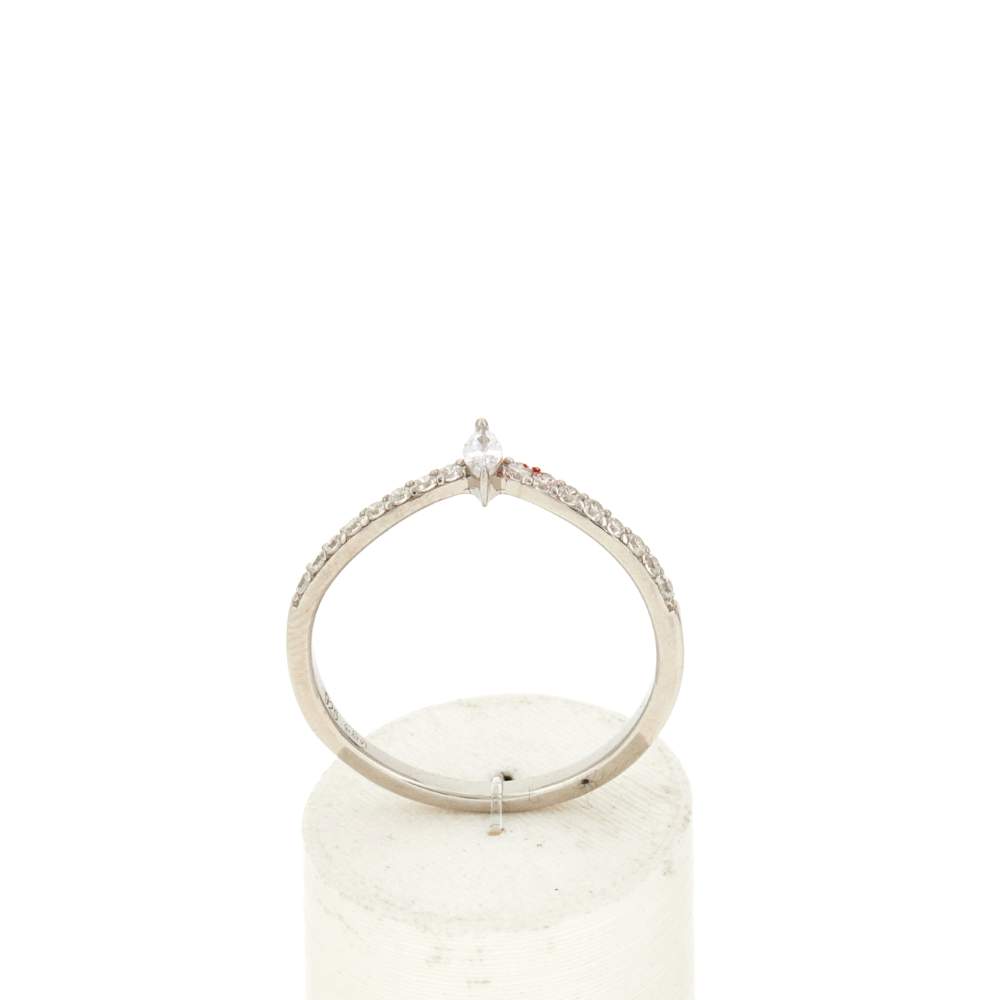 Bague argent 925 et zirconias - vue 1