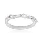 Bague argent 925 et zirconias - vue 1