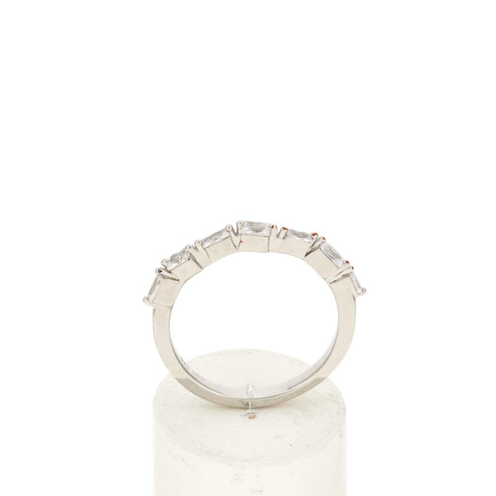 Bague argent 925 et zirconias - vue 1