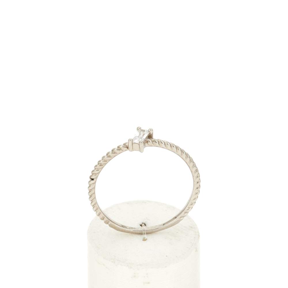 Ring van 925 zilver met zirkonia's - aanzicht 1