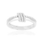 925 sterling silver ring with zirconia stones - view 1