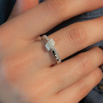 925 silver and zirconia ring - vue porté 1