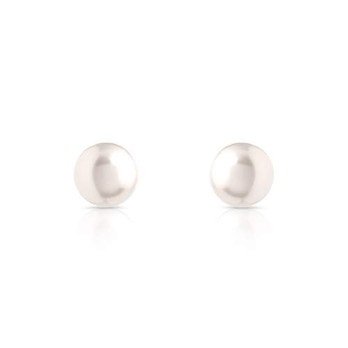 Earrings, gold 750 yellow Japanese cultured pearls