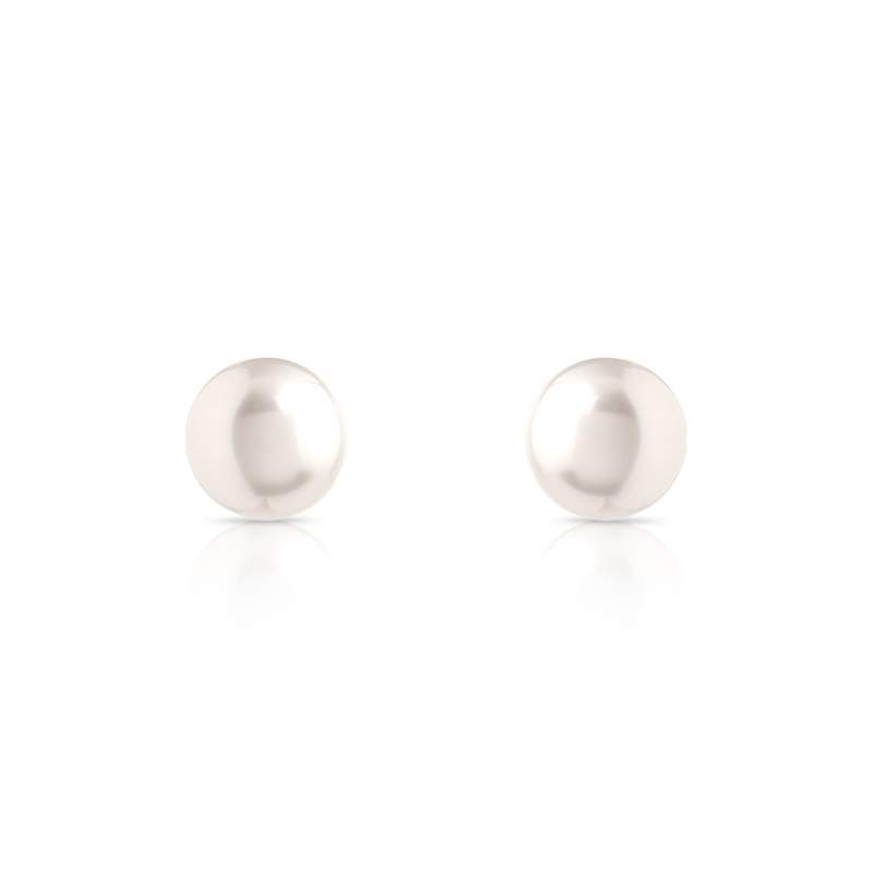 Boucles d'oreilles or 750 jaune perles de culture du Japon - vue 1