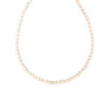 Collier or 750 jaune strié perles de culture du Japon 45 cm - vue V1