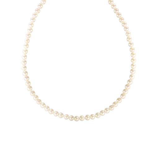 Ketting in 750 geel goud met Japanse gekweekte parels 45 cm
