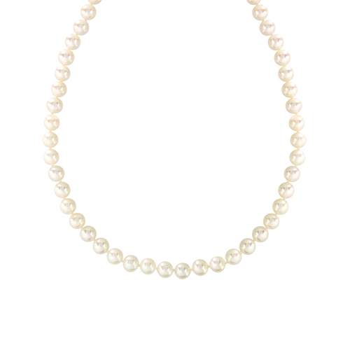 Gold necklace 750 yellow Chinese cultured pearls 45 cm