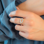 925 zilver en zirkonia ring - gedragen 1 bekijken