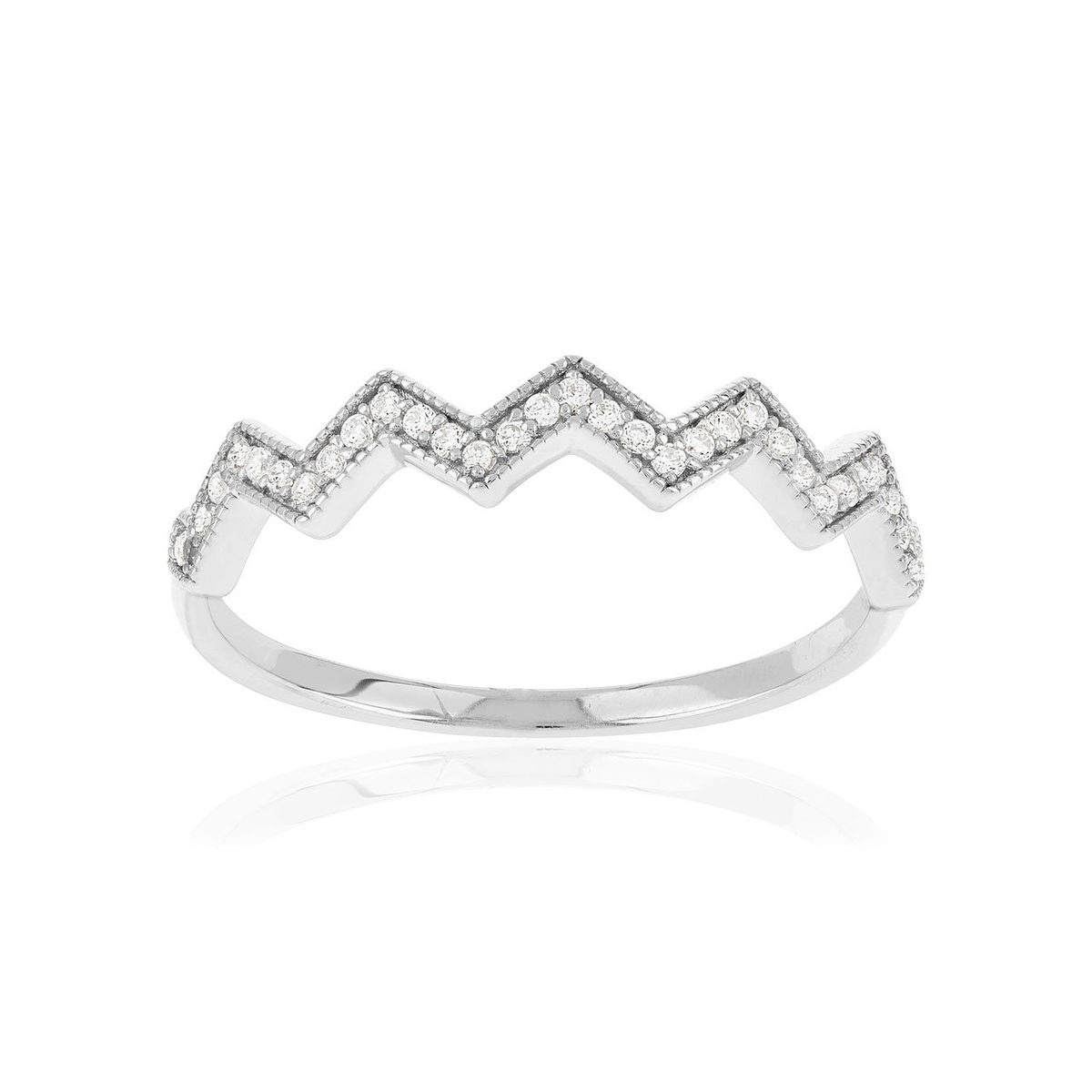 Bague argent 925 et zirconias