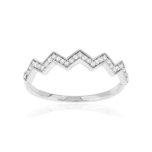 Bague argent 925 et zirconias