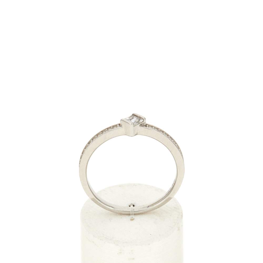 Bague argent 925 et zirconias - vue 1