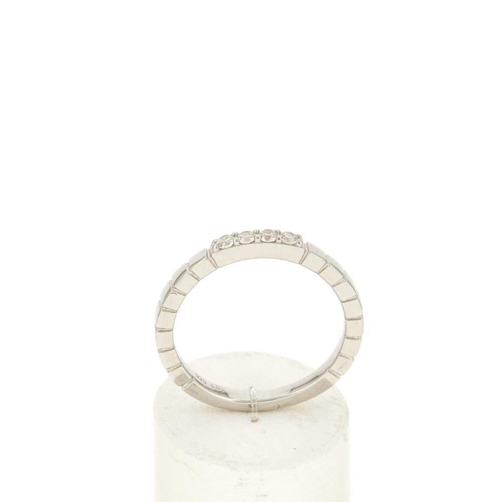 Bague argent 925 et zirconias - vue 1
