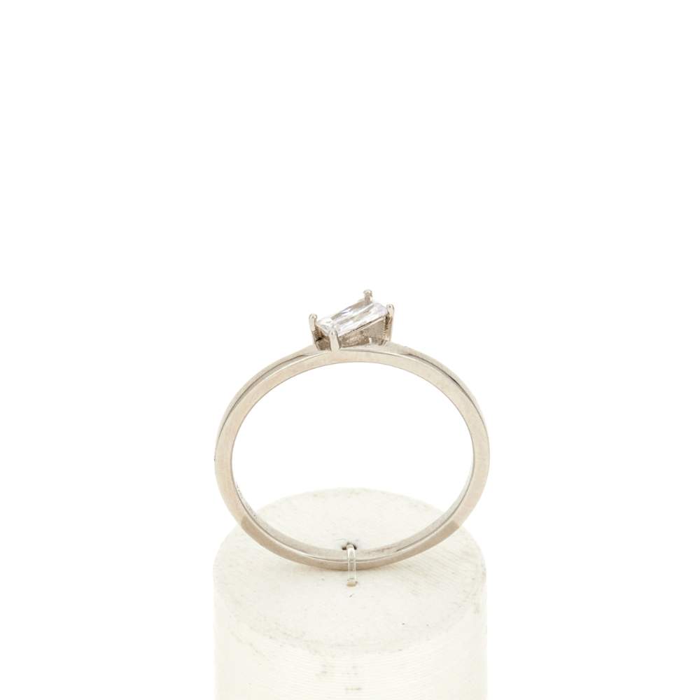 Bague argent 925 et zirconias - vue 1