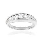Bague argent 925 et zirconias - vue 1