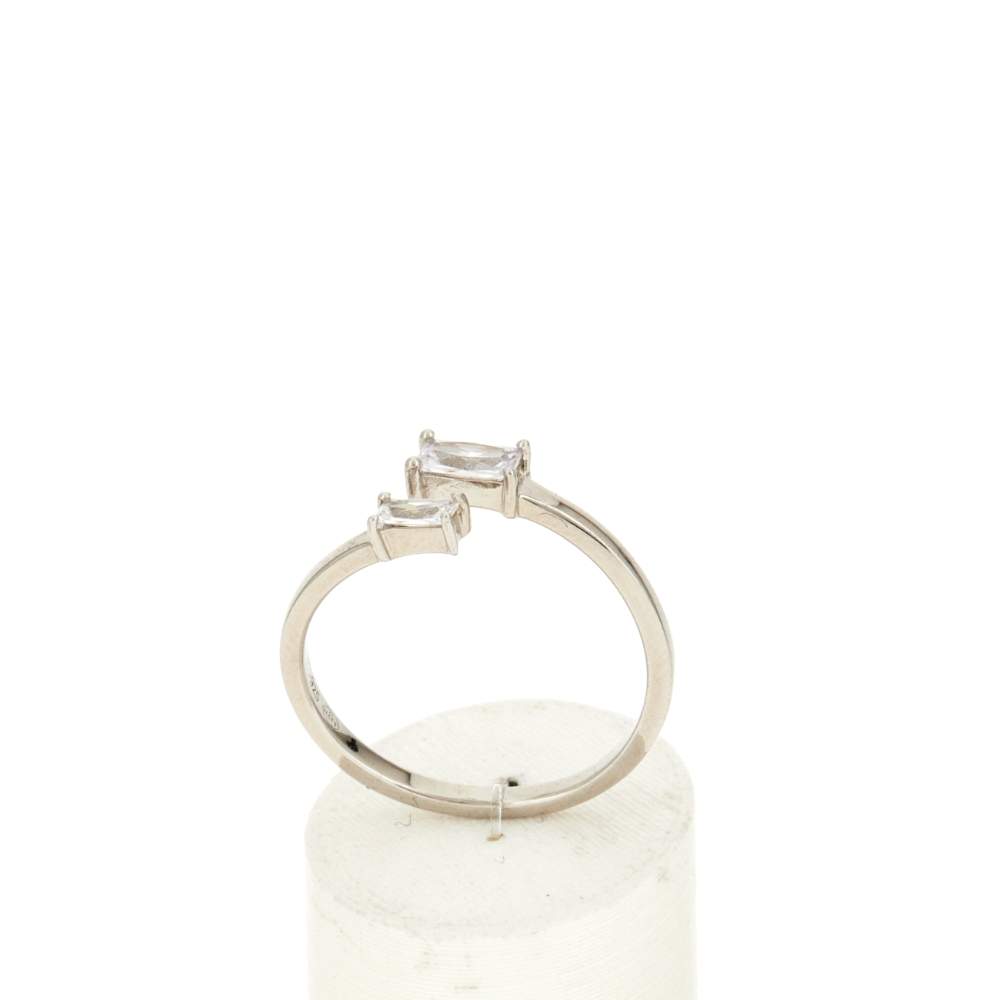Bague argent 925 et zirconias - vue 2
