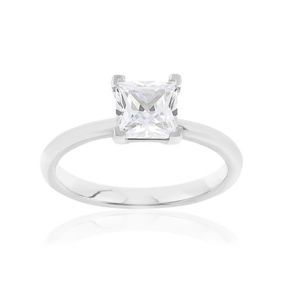 Ring van 925 zilver en zirkonia - aanzicht 1