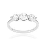 Ring van 925 zilver met zirkonia's - aanzicht 1