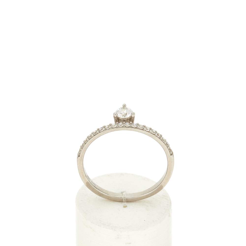 Bague argent 925 et zirconias - vue 2