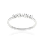 Bague argent 925 et zirconias - vue 1