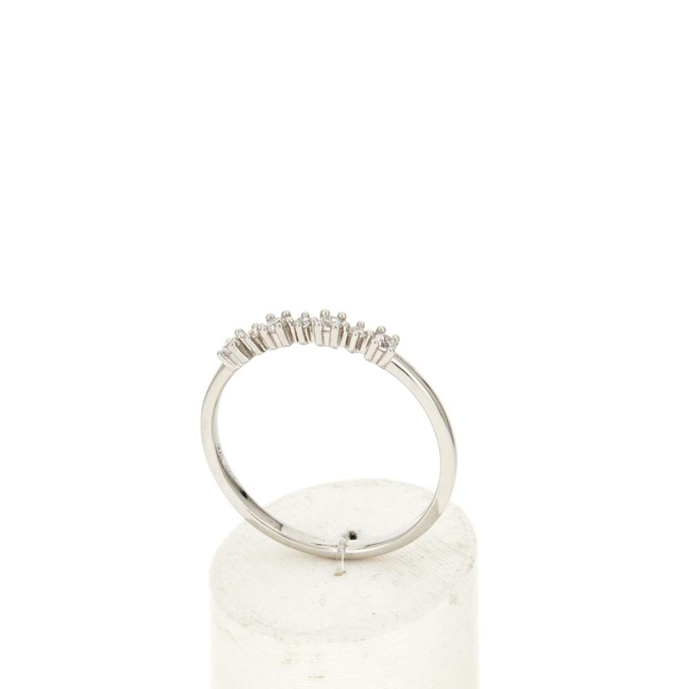 Bague argent 925 et zirconias - vue 2