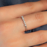 Bague argent 925 et zirconias - vue porté 1