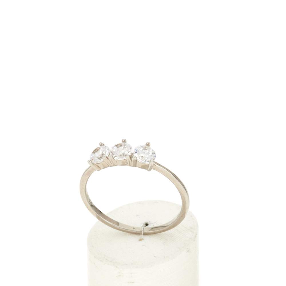 Bague argent 925 et zirconias - vue 2