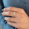 Bague argent 925 et zirconias - vue Vporté 1