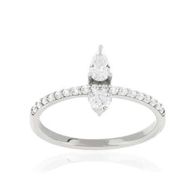 Bague argent 925 et zirconias