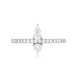 Bague argent 925 et zirconias - vue 3