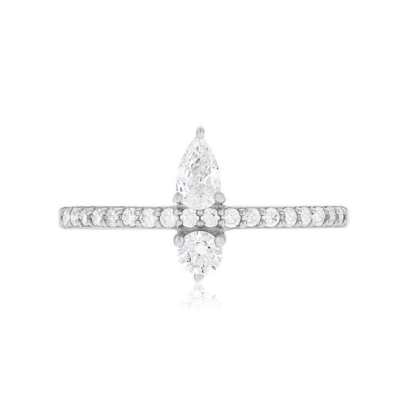 925 zilver en zirkonia ring - bekijk 3