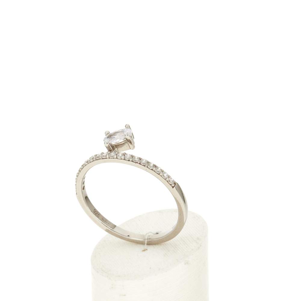 Bague argent 925 et zirconias - vue 3