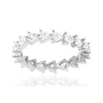 Bague argent 925 et zirconias - vue 1